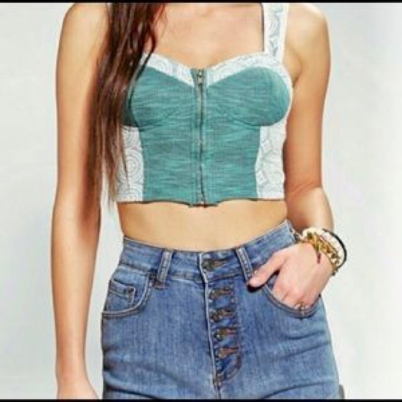 Anthropologie Tops - Anthropologie Pins and Needles | Zipper Crop Top